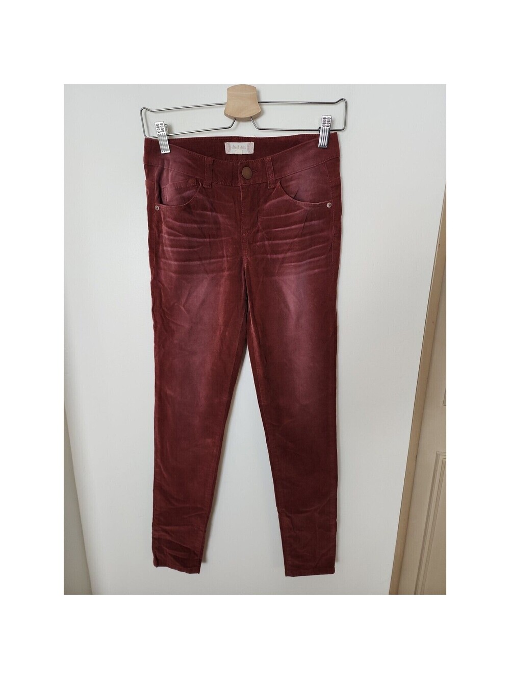 Altar'd State Women's Size 1 Red Burnt Orange Skinny Corduroy Pants Fall